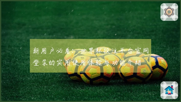 新用户必看：世界杯投注平台官网登录的实用使用体验与功能介绍